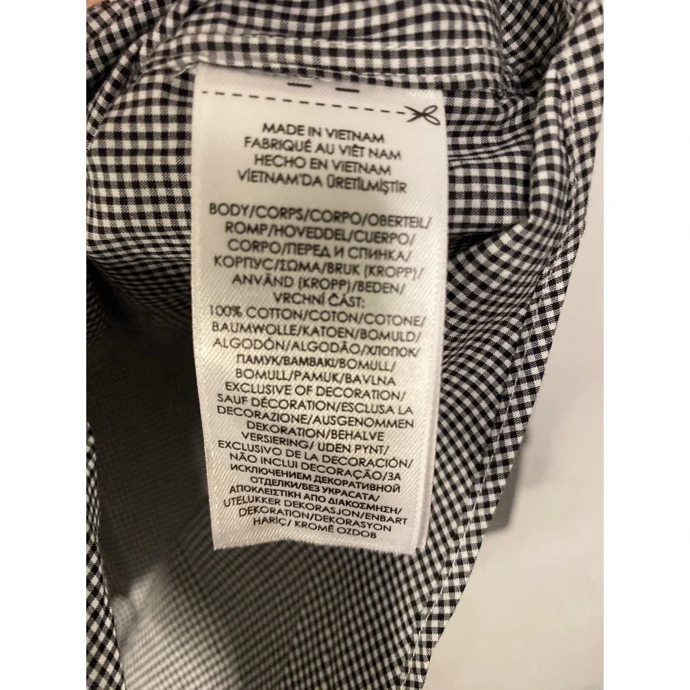 Polo Ralph Lauren Mens Button Down Shirt Black White Long Sleeve L Office Preppy